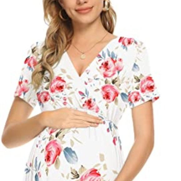 Xpenyo Dresses & Skirts - Xpenyo Maternity Maxi Dress Women Casual Wrap Dress